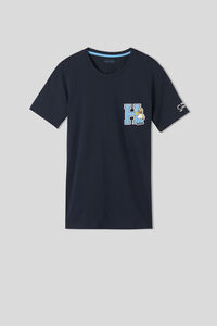 T-shirt The Simpsons in Cotone con Patch Homer