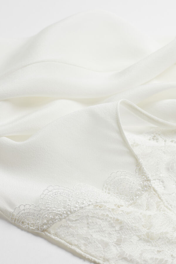 Silk Satin Camisole with Strip Inserts