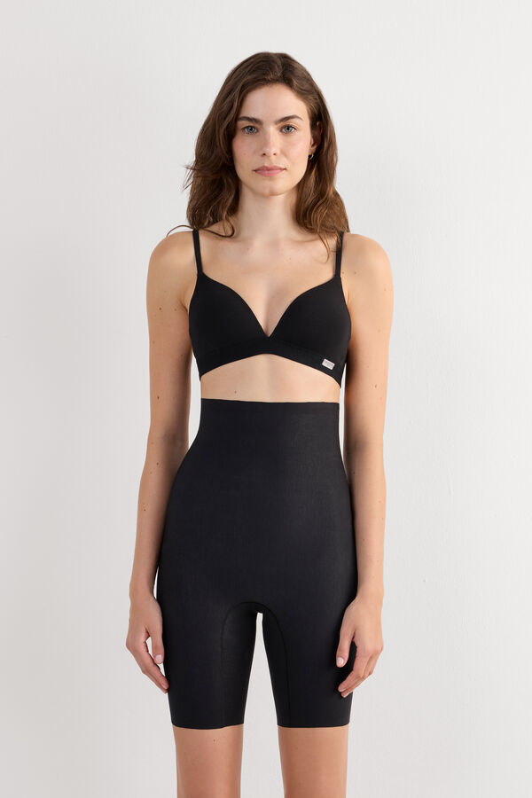 Shorts Altos Moldeadores Ligeros de Algodón