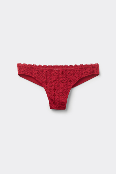 Lace and Microfibre Brazilian Briefs
