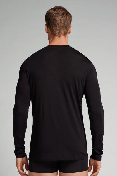 Long-sleeve Round-Neck Merino-Wool Top