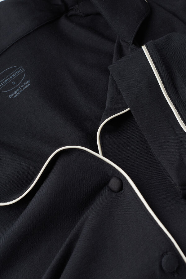 T-shirt manches courtes ouvert devant en modal