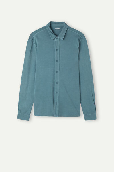 Washed Collection Cotton Piqué Shirt