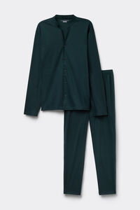 Full-Length Button-Up Cotton Pyjamas