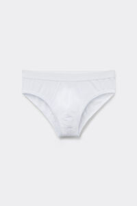 Cotton Briefs with Exposed Elasticated Waistband