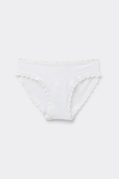Culotte en coton et dentelle