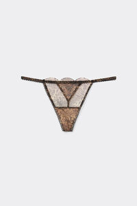 Always Glamorous Animal Print Thong with Side Straps