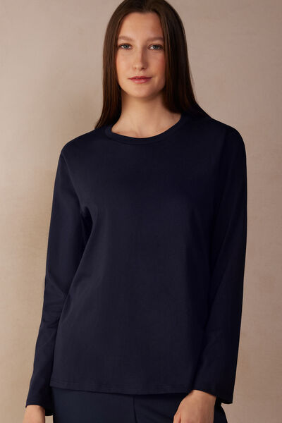 Oversize Long-Sleeved Supima® Cotton Top
