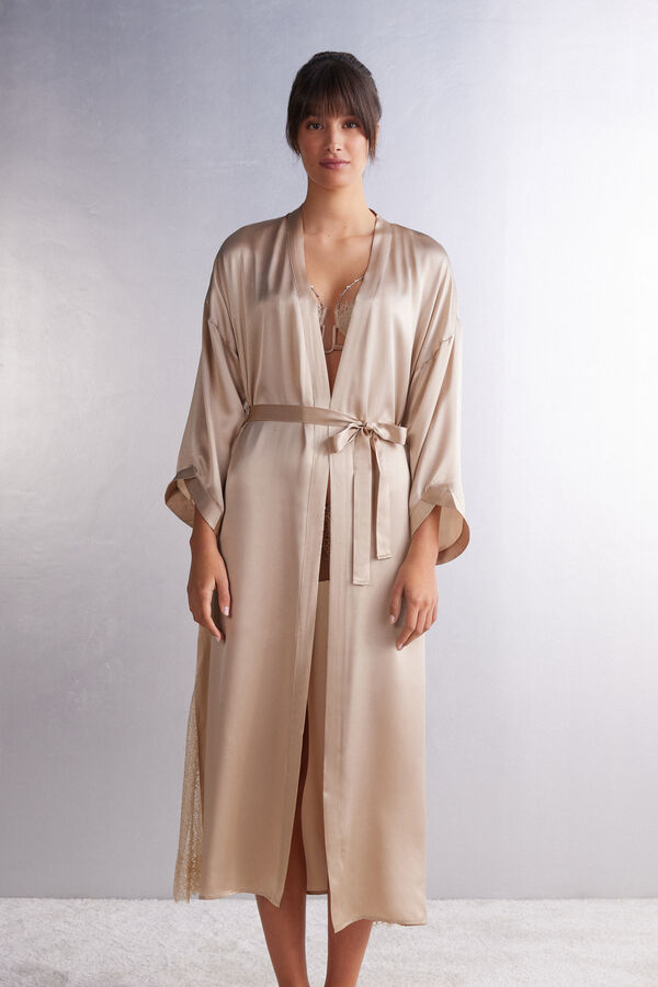 Living in Luxe Long Silk Robe