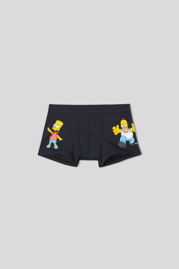 Boxer Bimbo The Simpsons Homer e Bart in Cotone Superior® Elasticizzato