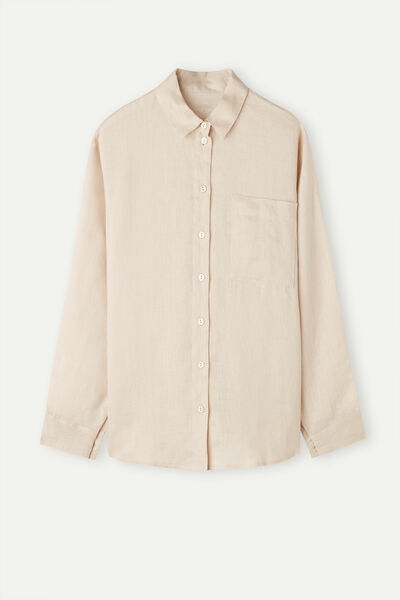 Plain-Weave Linen Shirt