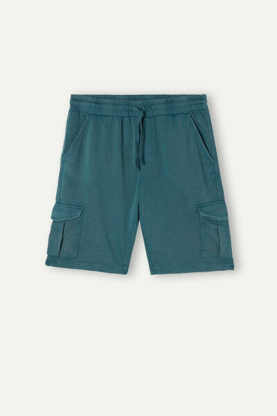 Krótkie Spodenki z Tkaniny Dresowej Washed Collection