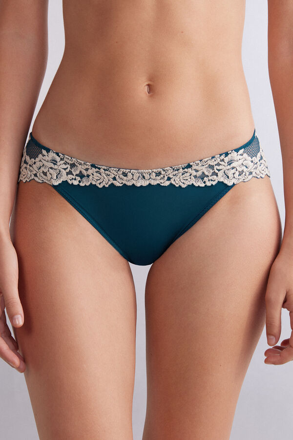 Culotte femme en dentelle florale