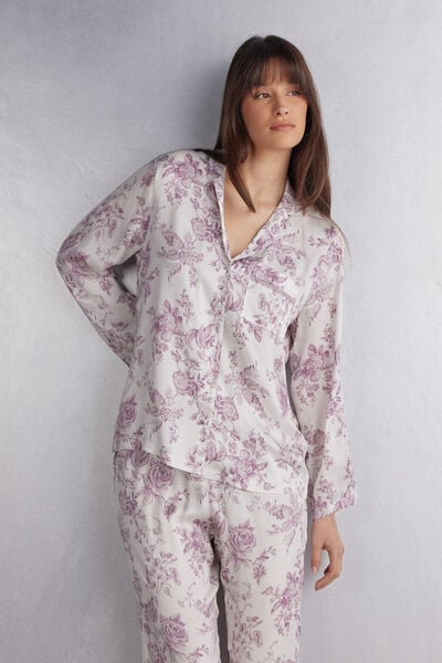 Haut de pyjama ouvert devant en satin GRACEFUL SIMPLICITY