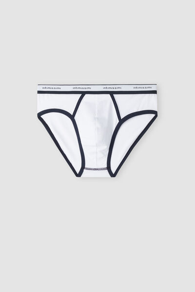 Natural Fresh Cotton Briefs with Logo