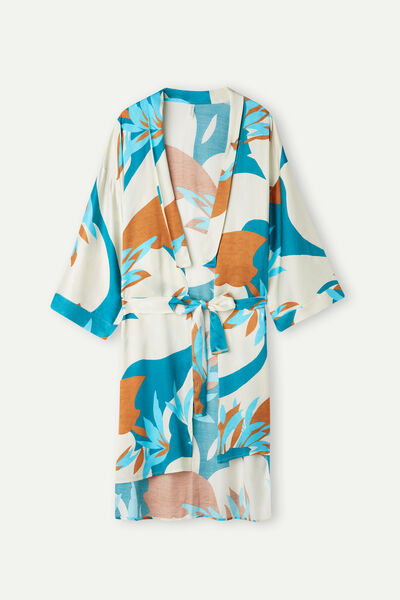 Kimono z Satyny Wiskozowej Summer Vibes