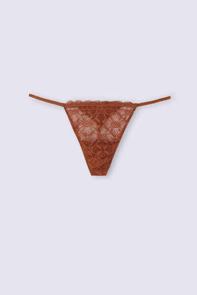 Lace Thong with Side Straps