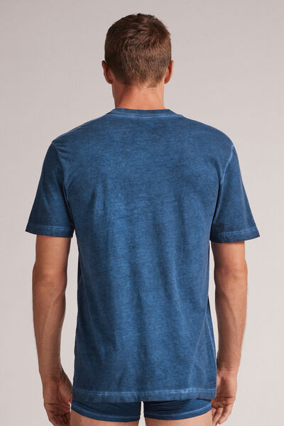 Washed Collection T-shirt van katoen