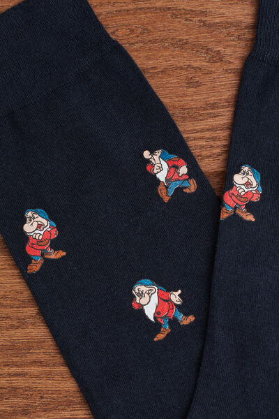 Grumpy Print Short Socks in Soft Cotton
