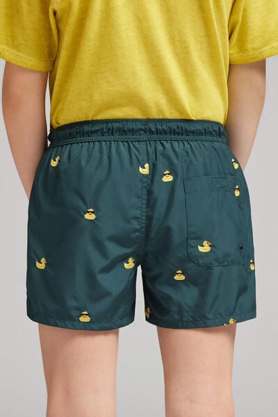 Calções de Banho Criança Bordado Patinhos