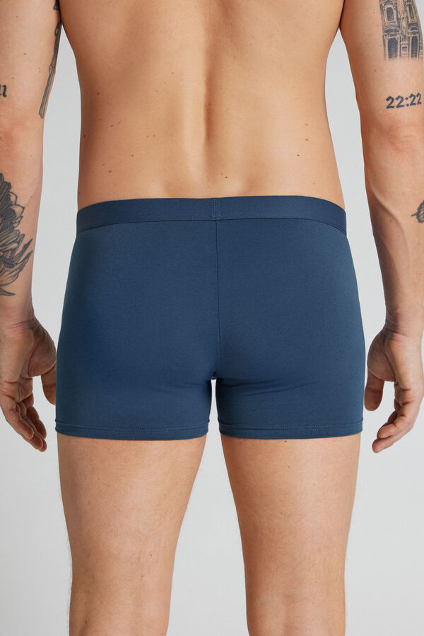 Cotton Boxers with Exposed Elasticated Waistband