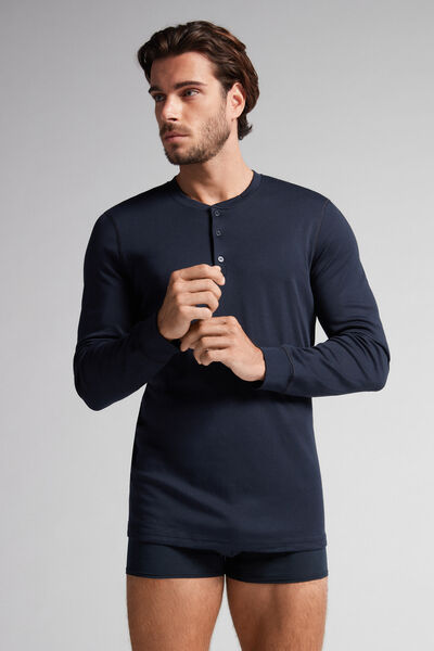 Long-Sleeve Top in Supima Interlock