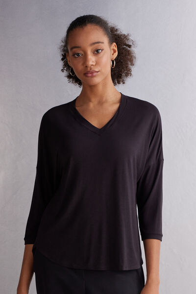 V-neck Fresh Bamboo Top