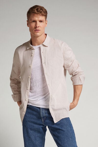 Camicia in Lino e Cotone