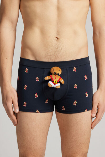 Gingerbread Teddy Stretch Supima® Cotton Boxers