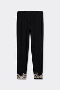 Pretty Flowers Lange Broek in Modal met Manchet