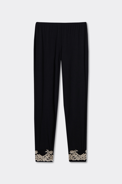 Pretty Flowers Lange Broek in Modal met Manchet