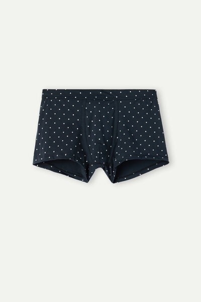 Gepunktete Boxershorts aus elastischer Supima® Baumwolle