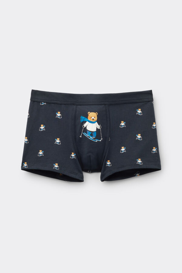 Ski Bear Print Superior Cotton Boxers
