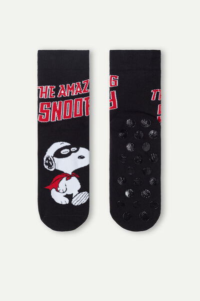 Non-Slip Cotton Socks With Snoopy Design