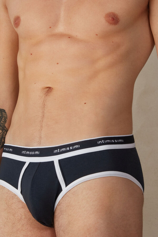 Stretch Supima® Cotton Brief with Logo Detail