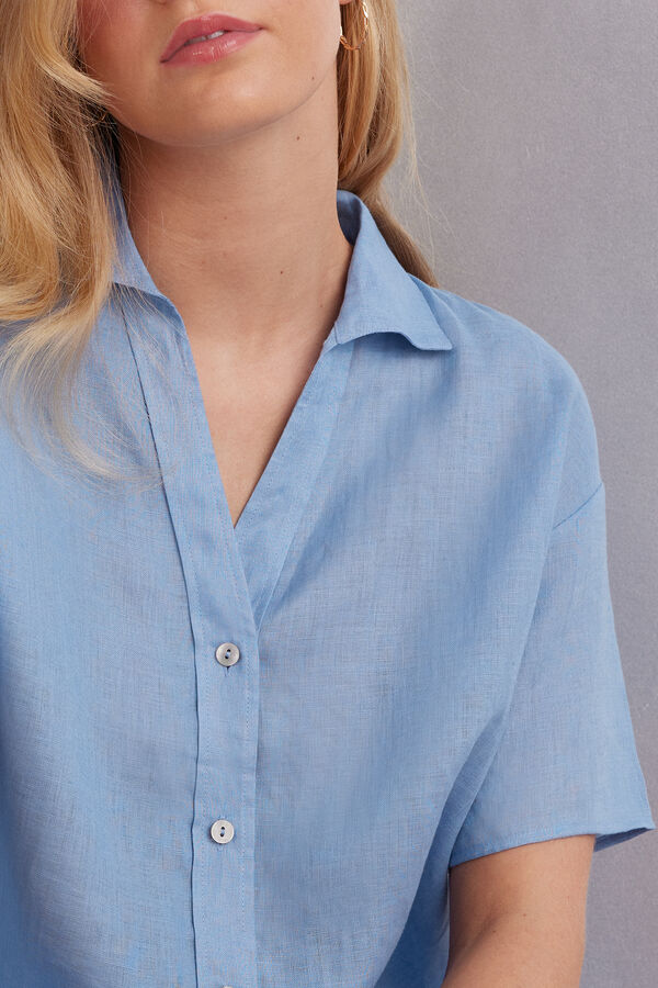 The Pure Linen リネンファブリック ショートスリーブ シャツ