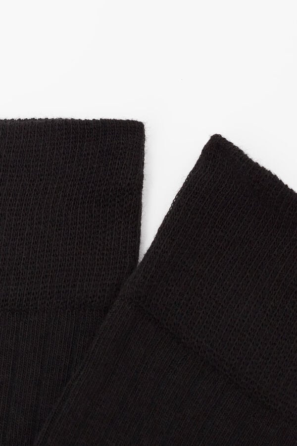 Kurze gerippte Socken aus Soft Cotton