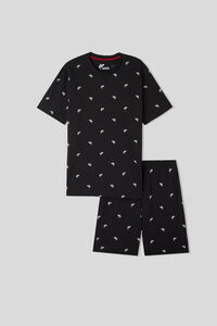 Pijama Scurtă Rechini din Bumbac