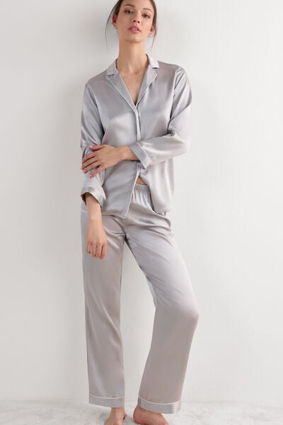Pantalon en Satin de Soie