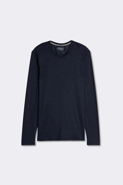 Maglia a Manica Lunga in Lana Merino Scollo Tondo