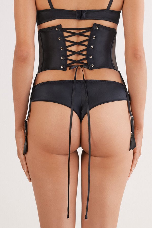 Handcrafted Luxury Waspie with Suspenders