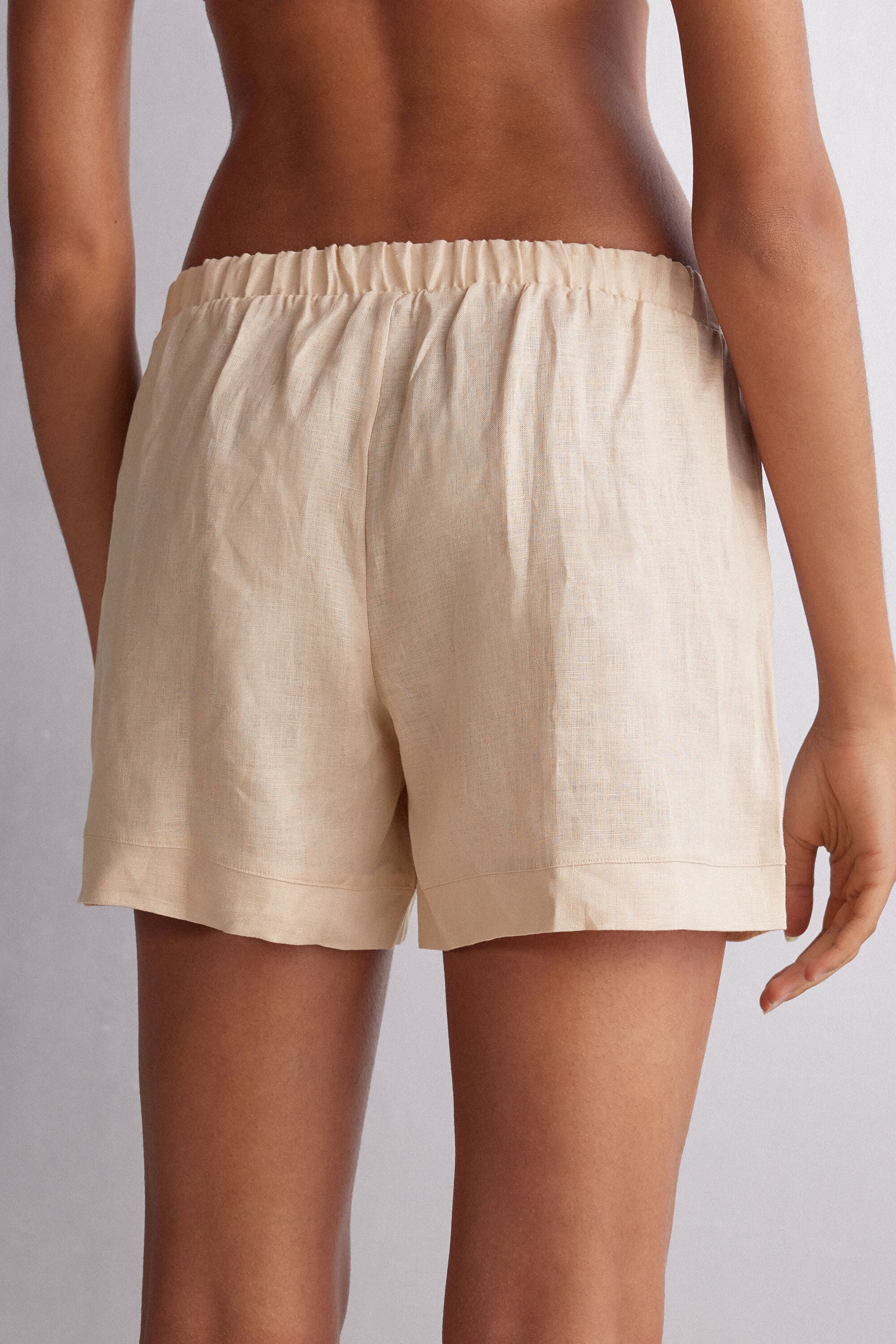 Italian Linen Shorts, Azure