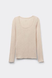 Ultralight モダール＆カシミヤ スクープネック ロングスリーブ ニット