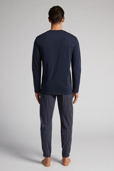 Full-Length Striped Cotton Pyjamas