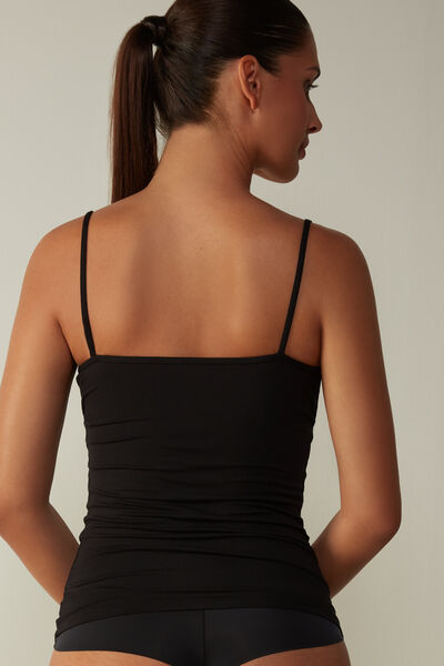 Top in Micromodal con Pizzo