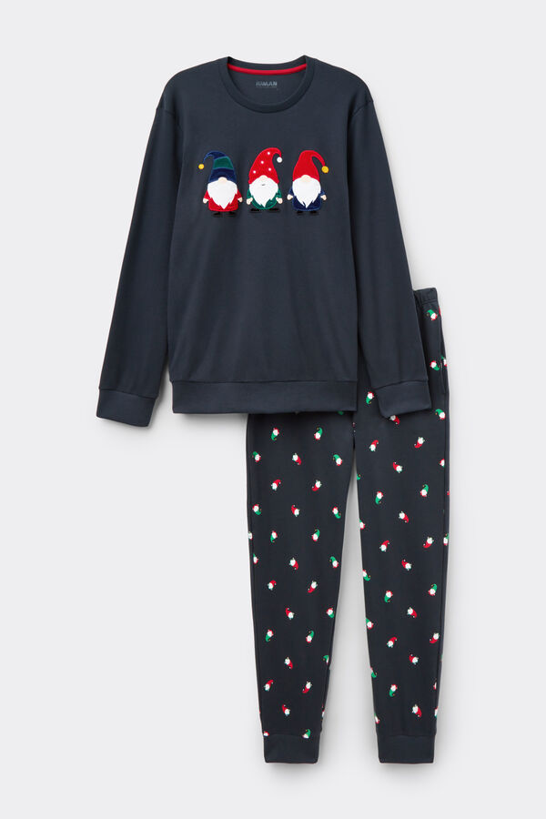 Gnome Print Full Length Cotton Pajamas