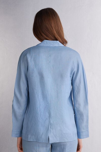 Linen Cloth Double Breasted Jacket