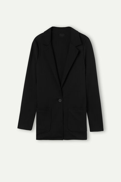 Cotton Interlock Buttoned Jacket