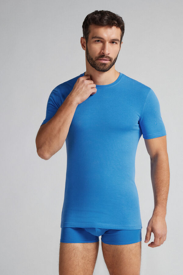 T-Shirt aus elastischer Superior-Baumwolle