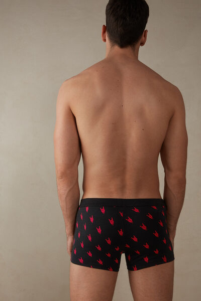 Lucky Horn-Print Stretch Supima® Cotton Boxers